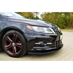 Maxton LAME DU PARE-CHOCS AVANT / SPLITTER VOLKSWAGEN CC R-LINE Gloss Black, VW-CC-1F-RLINE-FD1G Tuning.fr