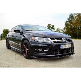 Maxton LAME DU PARE-CHOCS AVANT / SPLITTER VOLKSWAGEN CC R-LINE Gloss Black, VW-CC-1F-RLINE-FD1G Tuning.fr