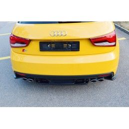 Central Arriere Splitter Audi S1 8X Noir Brillant