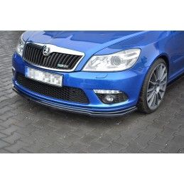 Maxton Lame Du Pare-Chocs Avant V.2 Skoda Octavia RS Mk2 FL Gloss Black, SK-OC-2F-RS-FD2G Tuning.fr