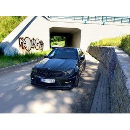 LAME AVANT MAXTON / SPLITTER MERCEDES-BENZ AMG C63 W204 FACELIFT Noir Brillant