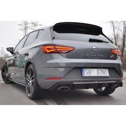 Rajout Du Pare-Chocs Arriere V.1 Seat Leon Cupra Mk3 FL Hatchback Noir Brillant