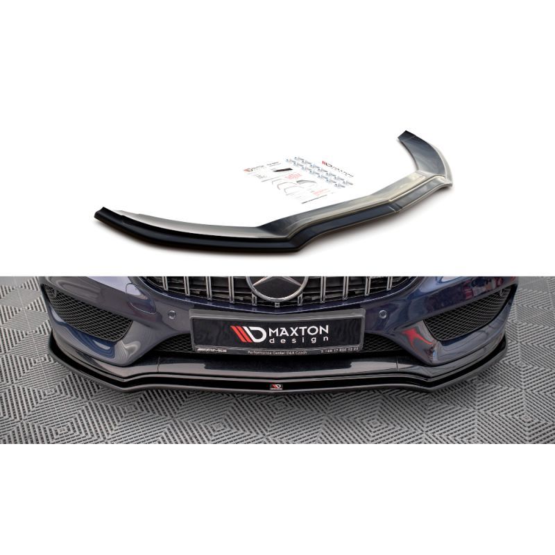 LAME AVANT MAXTON / SPLITTER V.1 MERCEDES- BENZ C43 AMG W205 Noir Brillant