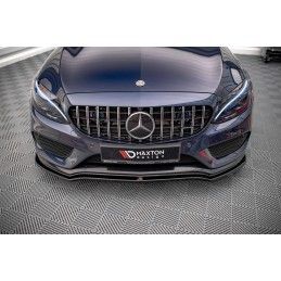 LAME AVANT MAXTON / SPLITTER V.1 MERCEDES- BENZ C43 AMG W205 Noir Brillant