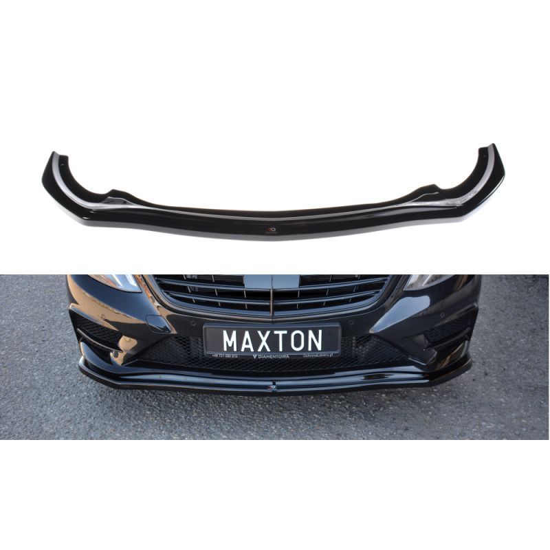 LAME AVANT MAXTON / SPLITTER V.1 MERCEDES-BENZ S-CLASS AMG-LINE W222 Noir Brillant