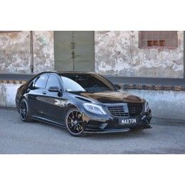 LAME AVANT MAXTON / SPLITTER V.1 MERCEDES-BENZ S-CLASS AMG-LINE W222 Noir Brillant