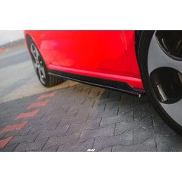 SET DES DIFFUSEUR DES BAS DE CAISSE VOLKSWAGEN POLO MK5 GTI 6R AVANT FACELIFT Noir Brillant