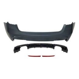 Pare-Choc Arrière BMW F31 Look M Performance 2 Sortie double Noir brillant, Nouveaux produits eurolineas