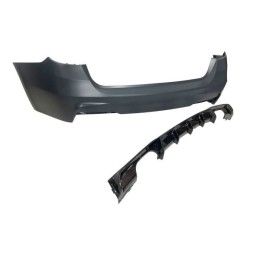 Pare-Choc Arrière BMW F31 Look M Performance 2 Sortie double Noir brillant, Nouveaux produits eurolineas