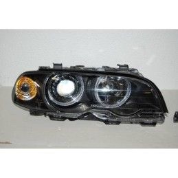 Set De Phares Avant Angel Eyes BMW E46 1999-2002 2-Porte Noir, Bmw