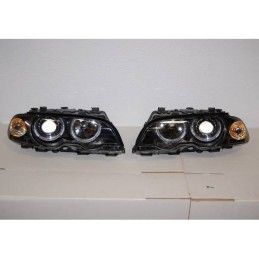 Set De Phares Avant Angel Eyes BMW E46 1999-2002 2-Porte Noir, Bmw