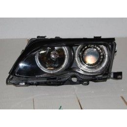 Set De Phares Avant Angel Eyes BMW E46 2002-2005 4-Porte Noir, Bmw