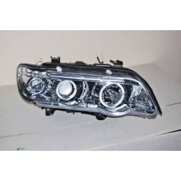 Set De Phares Avant Angel Eyes BMW X5 2001 Chromé, Bmw