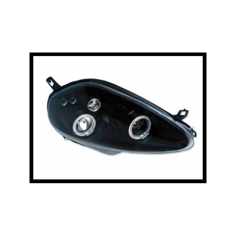 Phare Avant Yeux D'Ange Fiat Grande Punto '07 Noir, Fiat Phare Avant Yeux D'Ange Fiat Grande Punto '07 Noir, Fiat