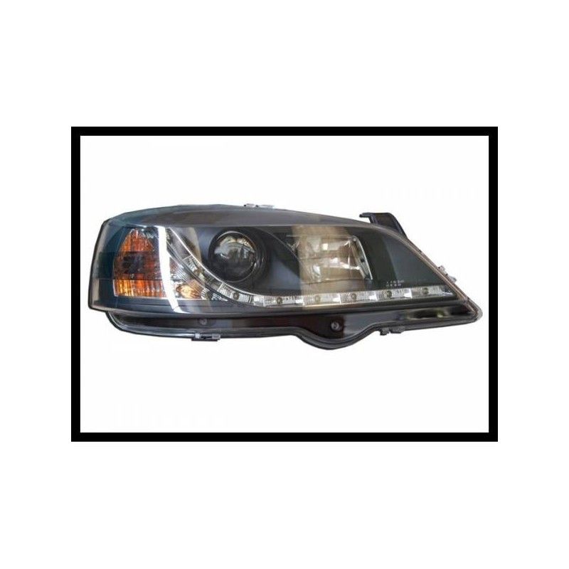 Phare Avant Lumière De Jour Opel Astra G Noir Mod.III, Opel Phare Avant Lumière De Jour Opel Astra G Noir Mod.III, Opel