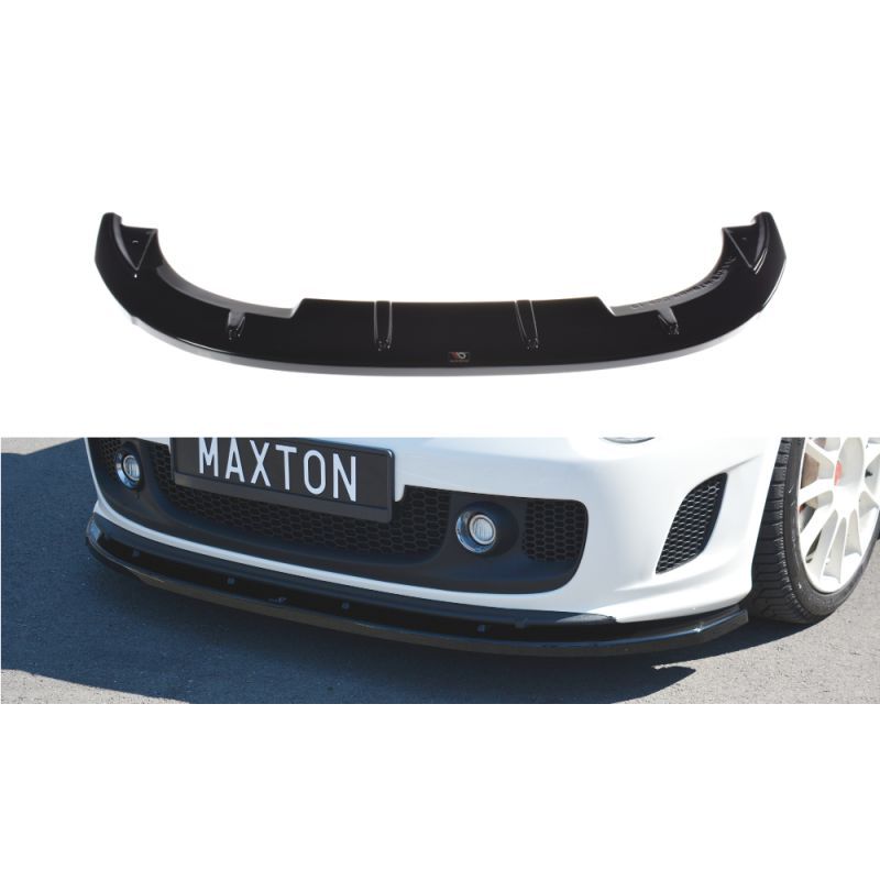 Maxton LAME DU PARE-CHOCS AVANT / SPLITTER V.2 FIAT 500 ABARTH MK1 Gloss Black, FI-500-ABARTH-FD2G Tuning.fr