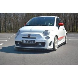 Maxton LAME DU PARE-CHOCS AVANT / SPLITTER V.2 FIAT 500 ABARTH MK1 Gloss Black, FI-500-ABARTH-FD2G Tuning.fr