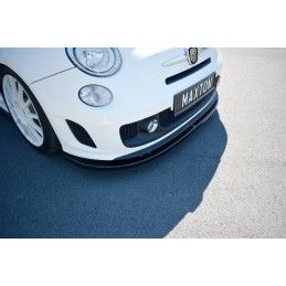 Maxton LAME DU PARE-CHOCS AVANT / SPLITTER V.2 FIAT 500 ABARTH MK1 Gloss Black, FI-500-ABARTH-FD2G Tuning.fr