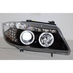 Phare Avant Lumière De Jour BMW E90 05-08 Noir Led Intermittent, Bmw