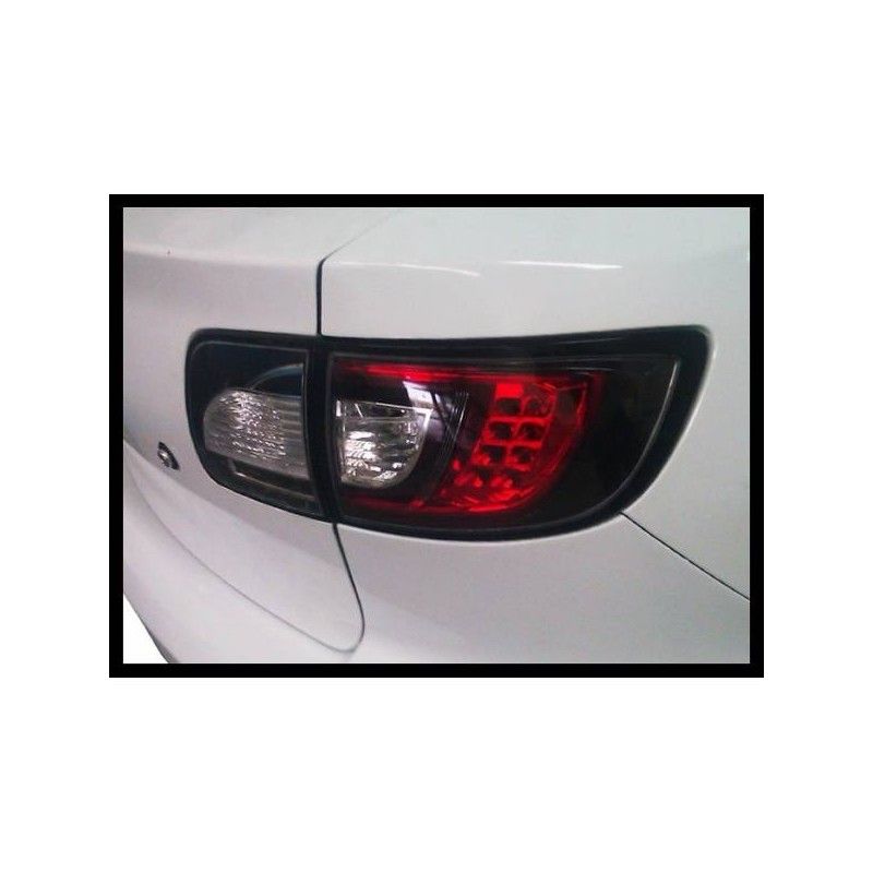 Feux Arrières Mazda 3 '03-'08 4P Noir Led, Mazda Feux Arrières Mazda 3 '03-'08 4P Noir Led, Mazda