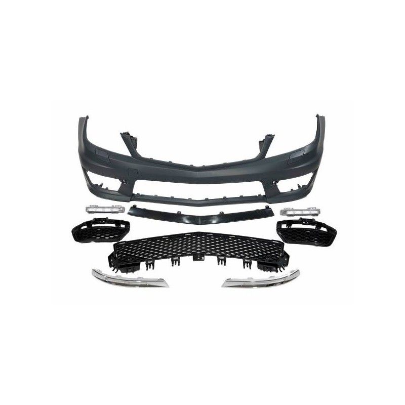 Pare-Choc Avant Mercedes W204 Coupe / 4 Portes 2007-2013 look AMG C63 Park Sensor, W204 Pare-Choc Avant Mercedes W204 Coupe / 4 Portes 2007-2013 look AMG C63 Park Sensor, W204