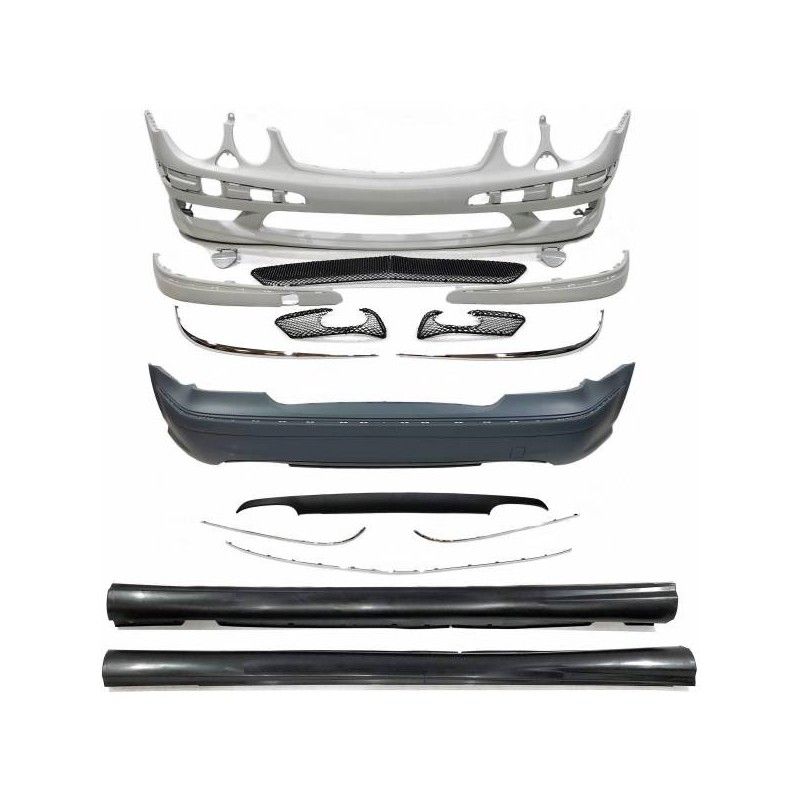 Kit De Carrosserie Mercedes W211'02-06 Look AMG E55 ABS, Classe E W211 Kit De Carrosserie Mercedes W211'02-06 Look AMG E55 ABS, Classe E W211