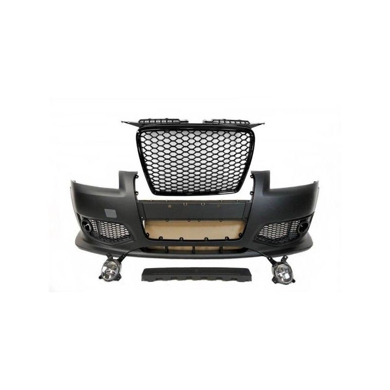 Pare-Choc Avant Audi A3 05-08 Look RS3 Black Phare Antibrouillard, A3/ S3/ RS3 8P Pare-Choc Avant Audi A3 05-08 Look RS3 Black Phare Antibrouillard, A3/ S3/ RS3 8P