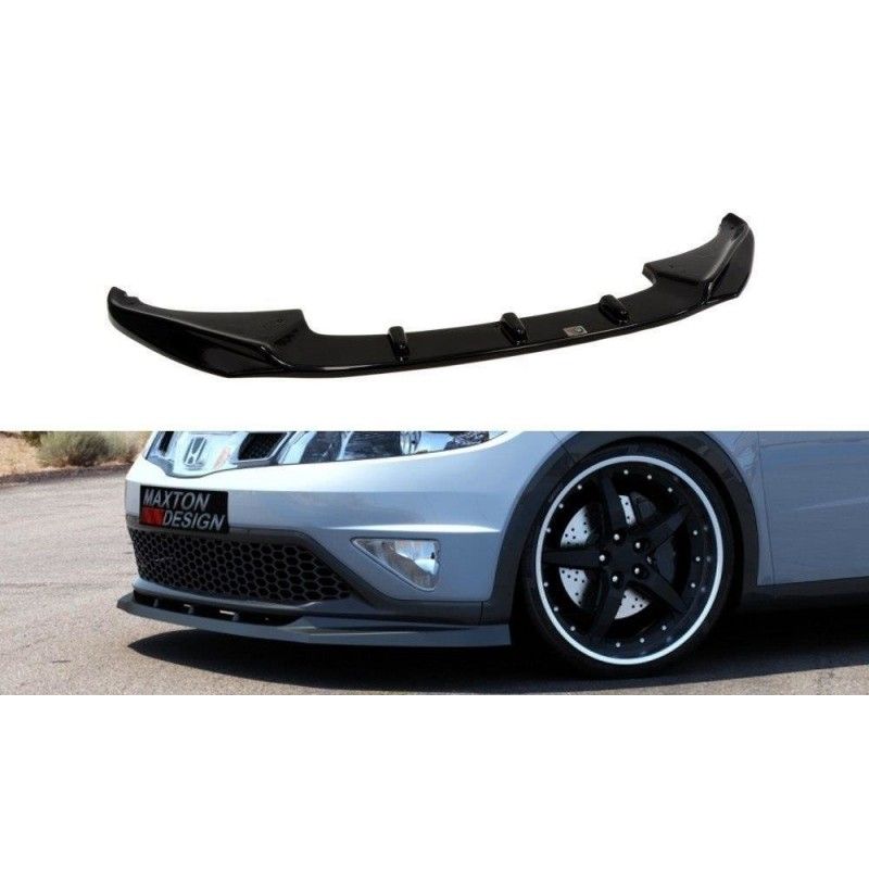 Maxton LAME DU PARE CHOCS AVANT HONDA CIVIC MK8 (APRES FACELIFTING) Gloss Black, HO-CI-8F-FD1G Tuning.fr