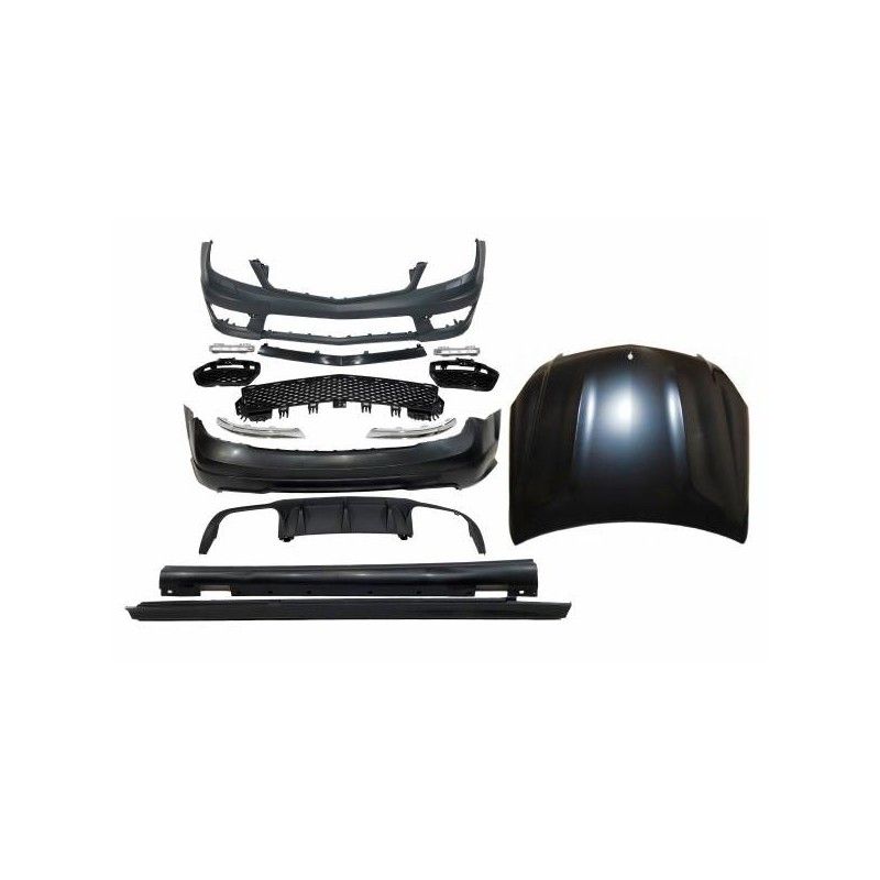 Kit De Carrosserie Mercedes W204 2007-2013 Look AMG Capot, Mercedes Kit De Carrosserie Mercedes W204 2007-2013 Look AMG Capot, Mercedes
