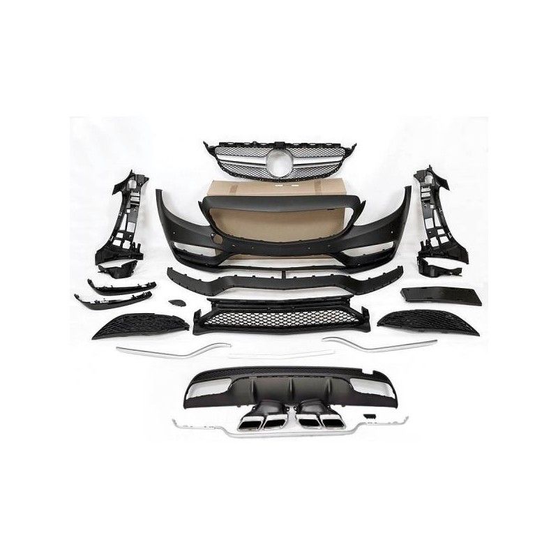 Kit De Carrosserie Mercedes W205 2014-2018 4P / SW Look C63, Mercedes Kit De Carrosserie Mercedes W205 2014-2018 4P / SW Look C63, Mercedes