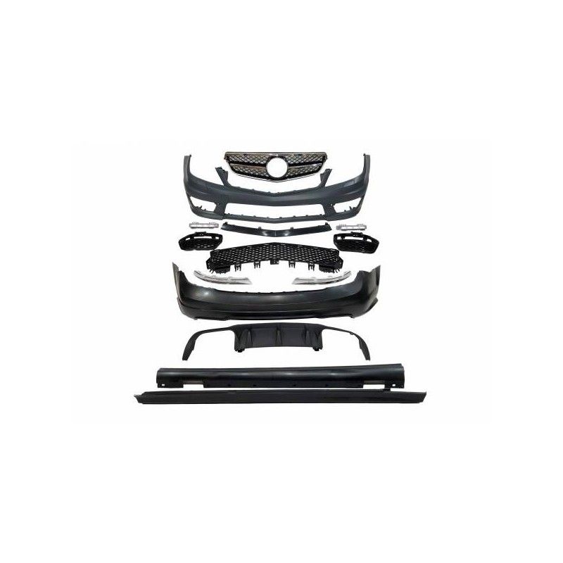 Kit De Carrosserie Mercedes W204 4P 2007-2013 look AMG C63 Calandre, W204 Kit De Carrosserie Mercedes W204 4P 2007-2013 look AMG C63 Calandre, W204