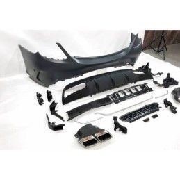 Pare-Choc Arrière Mercedes W205 2014-2018 4P Look C63 Tuyères, Mercedes