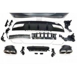 Pare-Choc Arrière Mercedes W205 2014-2018 4P Look C63 Tuyères, Mercedes
