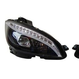 Phare Avant Lumière De Jour Mercedes W204 '07-'10 Noir Led clignotante., Mercedes
