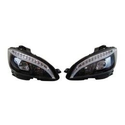 Phare Avant Lumière De Jour Mercedes W204 '07-'10 Noir Led clignotante., Mercedes