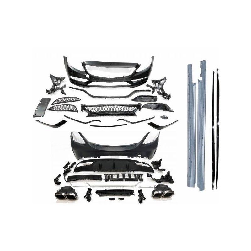Kit De Carrosserie Mercedes W205 2014-2018 4P Look AMG C63, Mercedes Kit De Carrosserie Mercedes W205 2014-2018 4P Look AMG C63, Mercedes