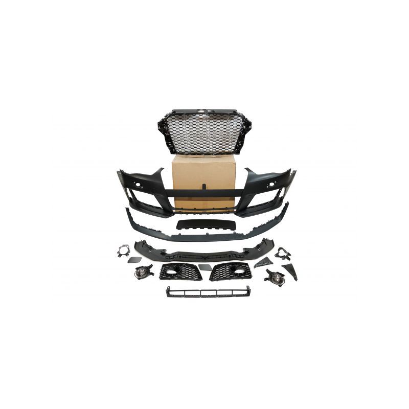 Pare-Choc Avant Audi A3 V8 13-15 Sportback / 3 Porte Look RS3 II Antibrouillard, A3/S3/RS3 8V Pare-Choc Avant Audi A3 V8 13-15 Sportback / 3 Porte Look RS3 II Antibrouillard, A3/S3/RS3 8V
