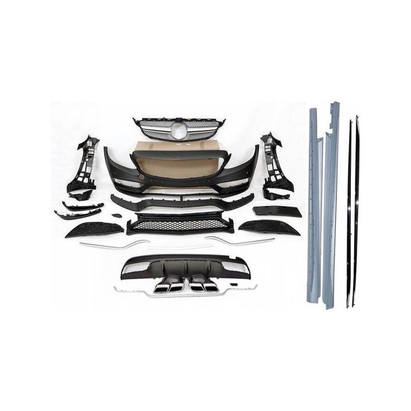 Kit De Carrosserie Mercedes W205 2014-2018 4P / SW Look C63, Mercedes Kit De Carrosserie Mercedes W205 2014-2018 4P / SW Look C63, Mercedes