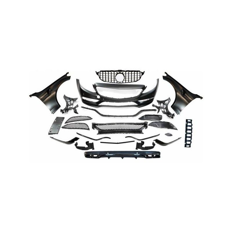 Kit De Carrosserie Mercedes W205 2014-2018 Coupe Look AMG C63, Mercedes Kit De Carrosserie Mercedes W205 2014-2018 Coupe Look AMG C63, Mercedes