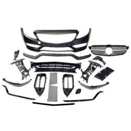 Pare - Choc Avant Mercedes W205 2014-2018 Coupe / 4P / SW look AMG C63, Mercedes
