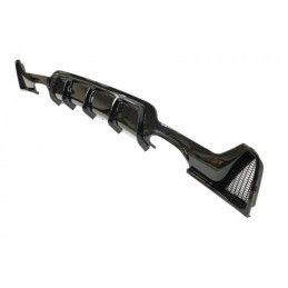 Diffuseur Arrière BMW F32 / F33 / F36 Look M Performance 2 Sorties Double Noir brillant, Bmw