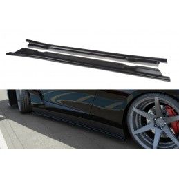 SET DES DIFFUSEUR DES BAS DE CAISSE NISSAN GT-R AVANT FACELIFT COUPE (R35-SERIES) Noir Brillant