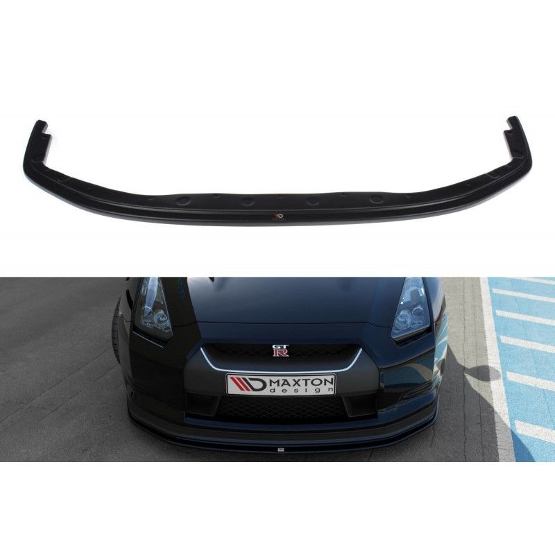 LAME AVANT MAXTON / SPLITTER V.2 NISSAN GT-R AVANT FACELIFT COUPE (R35-SERIES) Noir Brillant