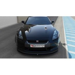 LAME AVANT MAXTON / SPLITTER V.2 NISSAN GT-R AVANT FACELIFT COUPE (R35-SERIES) Noir Brillant