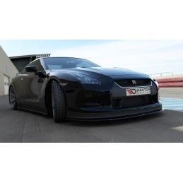 LAME AVANT MAXTON / SPLITTER V.2 NISSAN GT-R AVANT FACELIFT COUPE (R35-SERIES) Noir Brillant