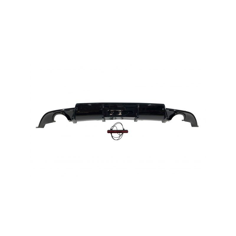 Diffuseur Arrière Volkswagen Golf 7.5 Look TCR Noir brillant Red Light, Volkswagen Diffuseur Arrière Volkswagen Golf 7.5 Look TCR Noir brillant Red Light, Volkswagen