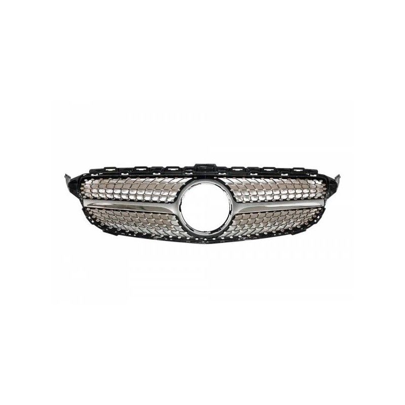Calandre Mercedes W205 2014-2018 Look Diamond Chromed, Mercedes Calandre Mercedes W205 2014-2018 Look Diamond Chromed, Mercedes