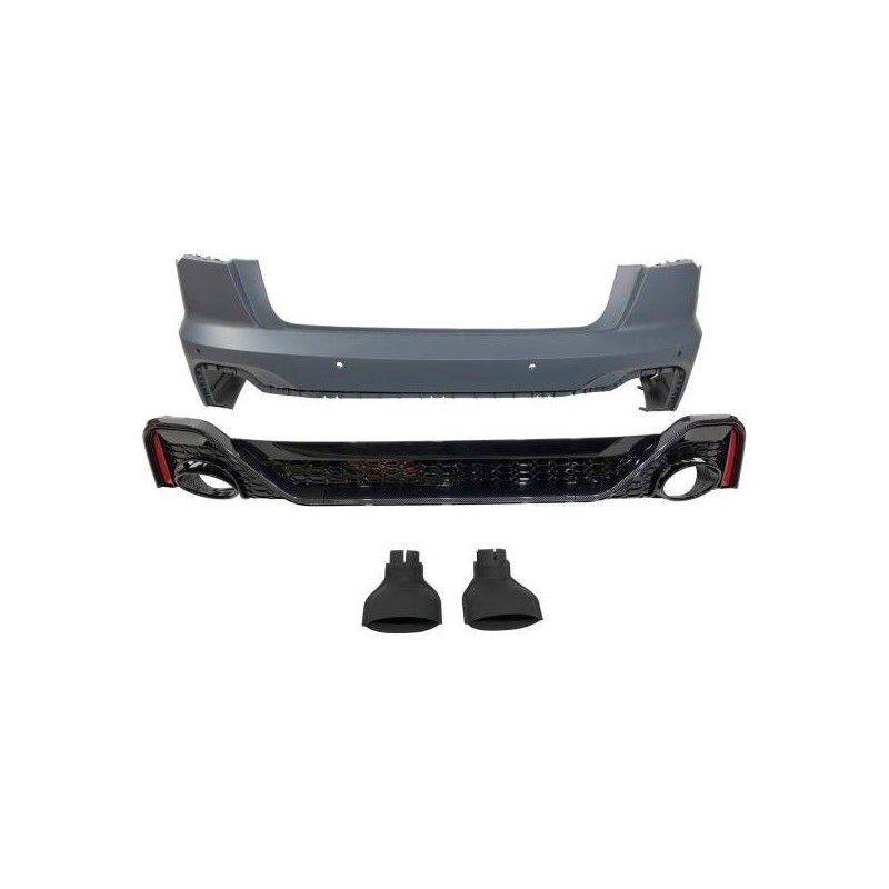 Pare-Choc Arrière Audi A6 C8 4 Portes Look RS6 Carbone, Audi Pare-Choc Arrière Audi A6 C8 4 Portes Look RS6 Carbone, Audi
