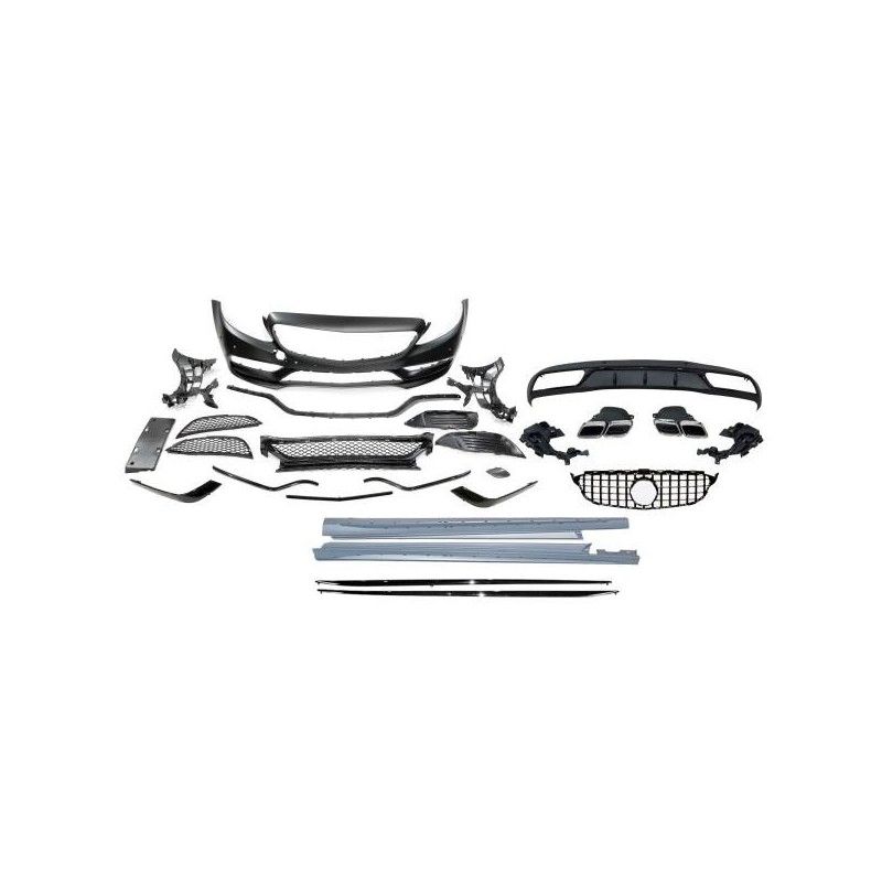 Kit De Carrosserie Mercedes W205 2014-2018 4P / SW Look C63, Mercedes Kit De Carrosserie Mercedes W205 2014-2018 4P / SW Look C63, Mercedes