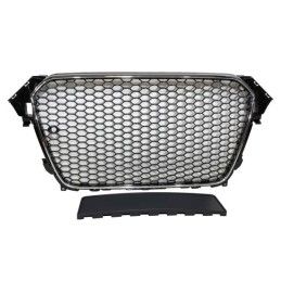 Calandre Audi A4 2013-2016 Look RS Black chromed, Audi